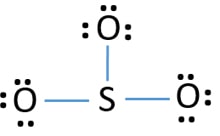 mark electron pairs on SO3 sketch